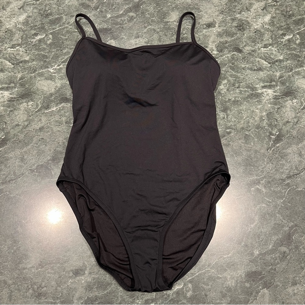 Gap Swim Size Large Recycled Tank One-Piece Swimsuit Black NWOT